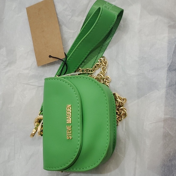 Steve Madden‎ bwaldo green flare wristlet belt bum bag with 3 removable straps - Picture 1 of 12